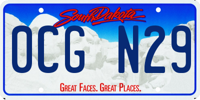 SD license plate 0CGN29
