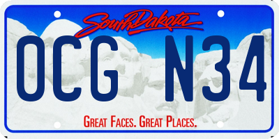 SD license plate 0CGN34