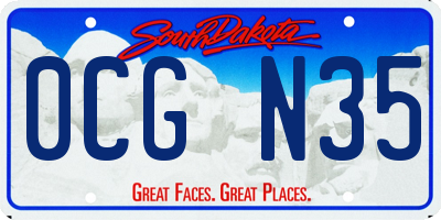 SD license plate 0CGN35