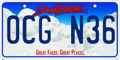 SD license plate 0CGN36