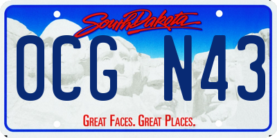 SD license plate 0CGN43