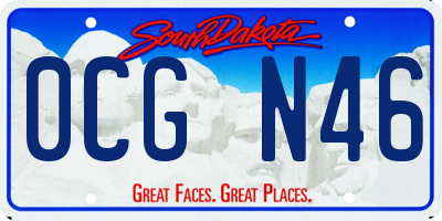 SD license plate 0CGN46
