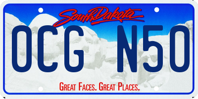 SD license plate 0CGN50
