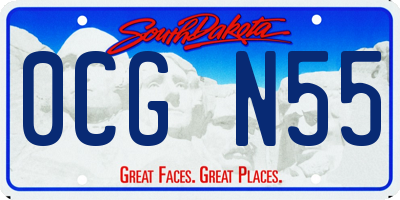 SD license plate 0CGN55