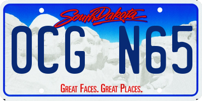 SD license plate 0CGN65