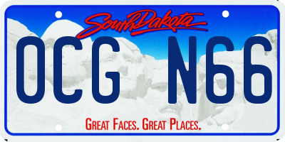 SD license plate 0CGN66