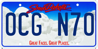SD license plate 0CGN70