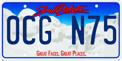SD license plate 0CGN75