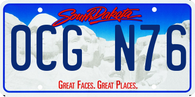 SD license plate 0CGN76