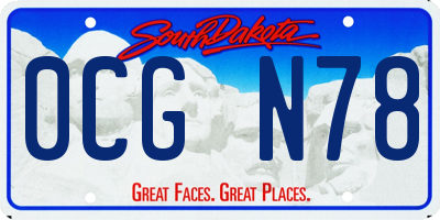 SD license plate 0CGN78