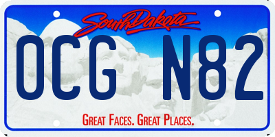SD license plate 0CGN82