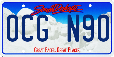 SD license plate 0CGN90