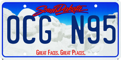 SD license plate 0CGN95