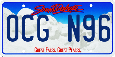 SD license plate 0CGN96