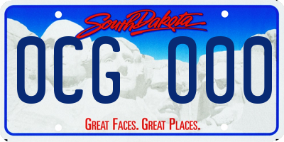 SD license plate 0CGO00