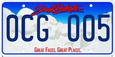 SD license plate 0CGO05