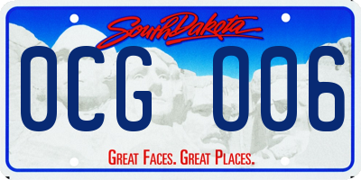 SD license plate 0CGO06