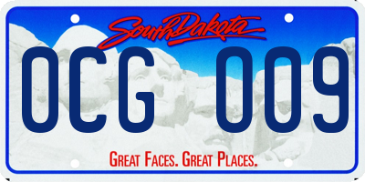 SD license plate 0CGO09