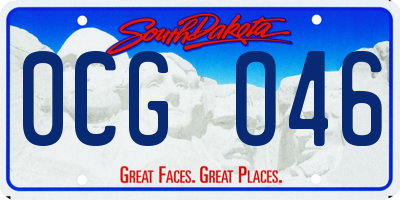 SD license plate 0CGO46