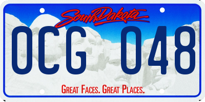 SD license plate 0CGO48