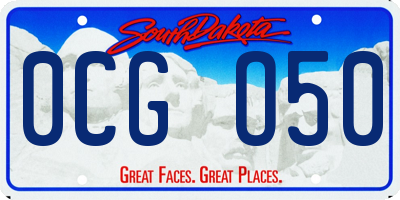 SD license plate 0CGO50