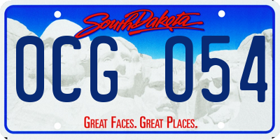 SD license plate 0CGO54