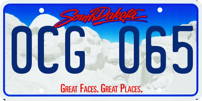 SD license plate 0CGO65