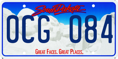 SD license plate 0CGO84