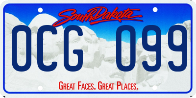 SD license plate 0CGO99