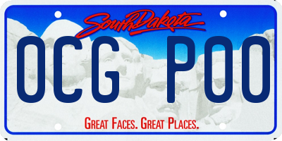 SD license plate 0CGP00