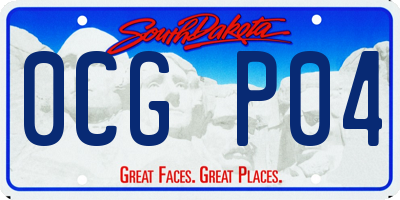 SD license plate 0CGP04