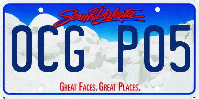 SD license plate 0CGP05