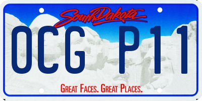 SD license plate 0CGP11