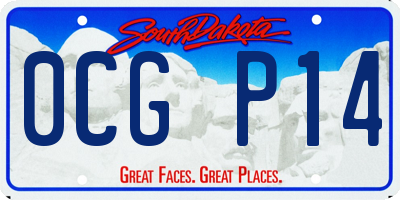 SD license plate 0CGP14