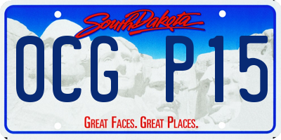 SD license plate 0CGP15