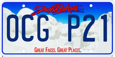 SD license plate 0CGP21