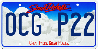 SD license plate 0CGP22