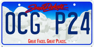 SD license plate 0CGP24
