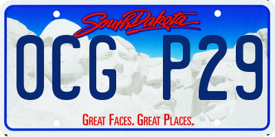 SD license plate 0CGP29