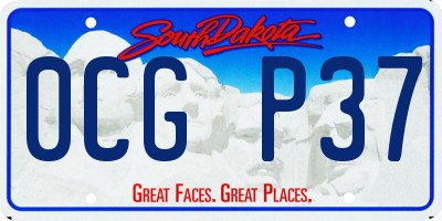 SD license plate 0CGP37