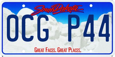 SD license plate 0CGP44