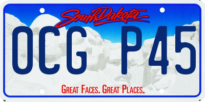 SD license plate 0CGP45