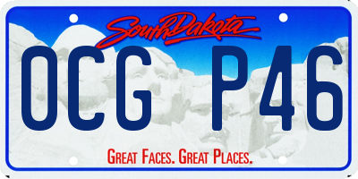 SD license plate 0CGP46