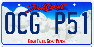 SD license plate 0CGP51