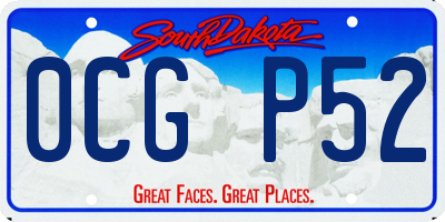 SD license plate 0CGP52