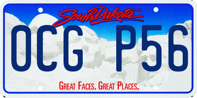 SD license plate 0CGP56