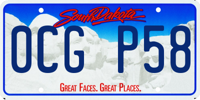 SD license plate 0CGP58
