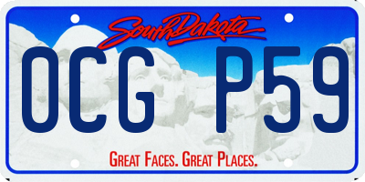 SD license plate 0CGP59