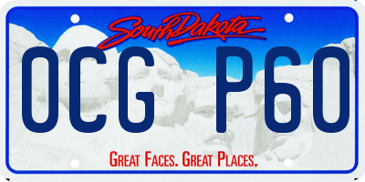 SD license plate 0CGP60