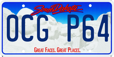 SD license plate 0CGP64